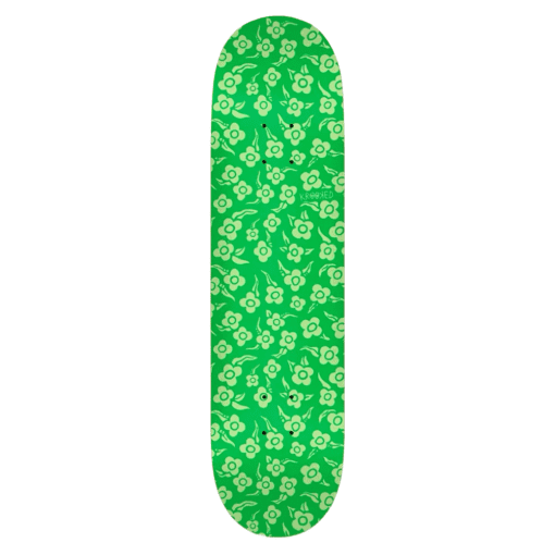 Krooked Flowers Skateboard Deck Green 8.38″