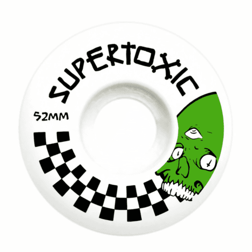 Supertoxic Classics 2-Tone Green Skull 52mm 101A Skateboard Wheel