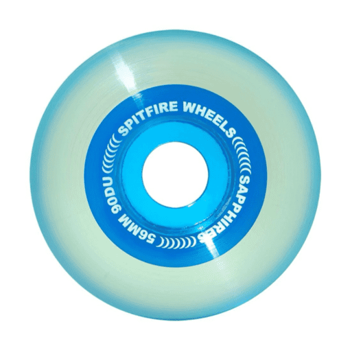 Spitfire Sapphires Transparent Blue 56mm 90A Skateboard Wheel
