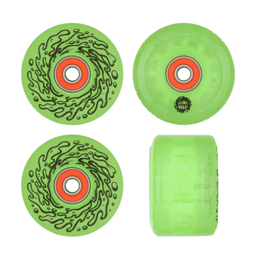 Santa Cruz Slime Balls OG Green Glitter Light Ups 78A 60mm Skateboard Wheels