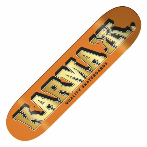 Karma Kizla Orange & Gold Skateboard Deck