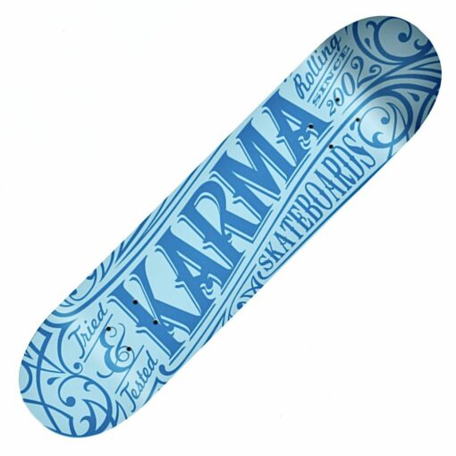 Karma Zoltar Blue on Blue Skateboard Deck