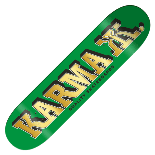 Karma Kizla Green & Gold Skateboard Deck