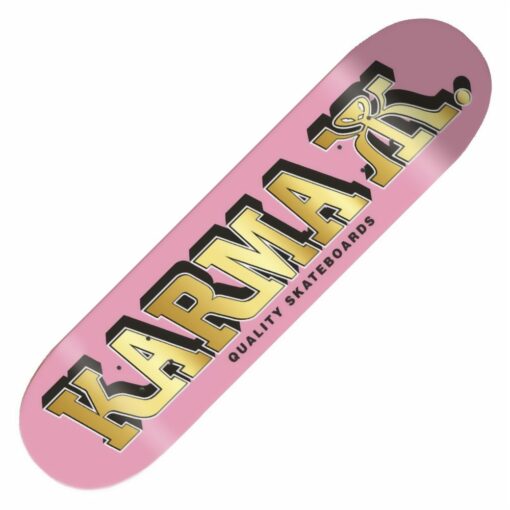 Karma Kizla Pink & Gold Skateboard Deck