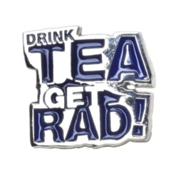 Lovenskate 'Drink Tea Get Rad!' Pin Badge